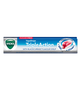 Vicks TripleAction with Blackcurrant Flavour Syrup 42g