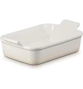 Le Creuset Heritage Rectangular Dish, Stoneware, 26 cm, 2.4 litres, Meringue, 71102267160001