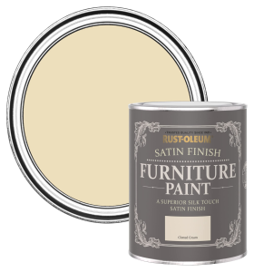 Rust-Oleum Cream Furniture & Skirting Board Paint in Satin Finish - Clotted Cream 750ml