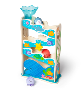 Melissa & Doug Rollables Wooden Ocean Slide Infant and Toddler Toy(5 Pieces) | Wooden Toy for Infants | Developmental Toy for Toddlers | 0+ | Gift for Baby Boys or Baby Girls | FSC-Certified Materials