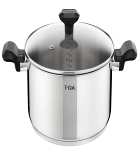 Tefal Comfort Max 24cm Stainless Steel Stewpot, Durable Casserole Dish with Glass Lid, Induction Compatible, Ergonomic Stay-Cool Handles, C9734604