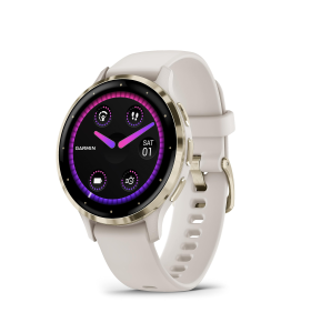 Garmin Venu 3S GPS 41mm Smartwatch, AMOLED Touchscreen, All-day Advanced Health & Fitness Features, Voice Functionality, Music Storage, Wellness Smartwatch with up to 10 days battery life, Ivory