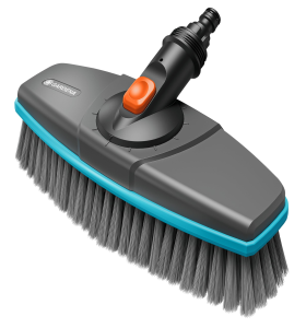Gardena Cleansystem soft, long-handled brush: Brush for cleaning sensitive surfaces, soft bristles, swivelling, for connection to Cleansystem handle, ideal for larger surfaces (18810-20)