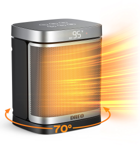 Dreo 1500W Smart Space Heaters for Indoor Use, Portable Heater with 70°Oscillation, WiFi Alexa & Google Assistant Electric Heater, with Thermostat & Remote, Safety Small Heater for Office Home