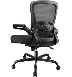 Marsail Ergonomic Mesh Office Chair High Back Desk Chair Adjustable Lumbar Support with Headrest Flip-Up Liftable Arms Swivel Computer Task Chair