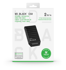 WD_BLACK C50 2TB Game Drive for Xbox Series X|S, Officially Licensed, Plug-and-Play, Quick Resume. Xbox Velocity Architecture, Save Games