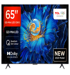TCL 65C6KS-UK QD-Mini LED TV, 4K HDR Premium, Powered by Google TV (Dolby Vision & Atmos, Onkyo 2.1 Sound System, Hands-Free Voice Control, Apple AirPlay 2 & Alexa，2025 Model)