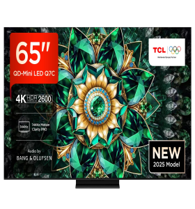 TCL 65Q7C-UK QD-Mini LED TV, 4K HDR Premium 2600, Smart TV Powered by Google TV (Dolby Vision IQ & Atmos, HVA Panel, Audio by Bang & Olufsen, 144Hz Motion Clarity Pro)